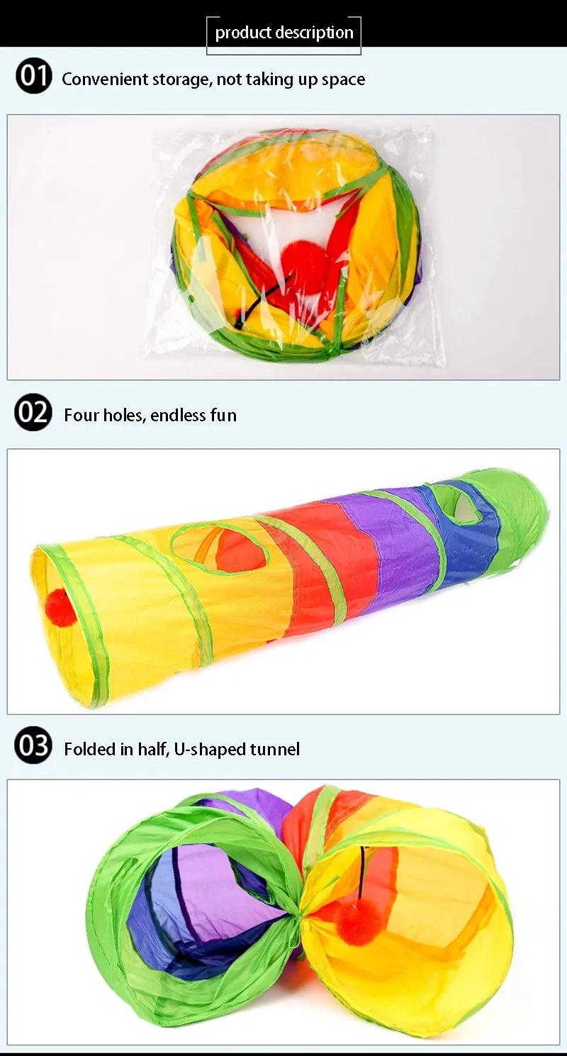 Tunnel Pliable DoucePatte™ – Tunnel de Jeu pour Chat